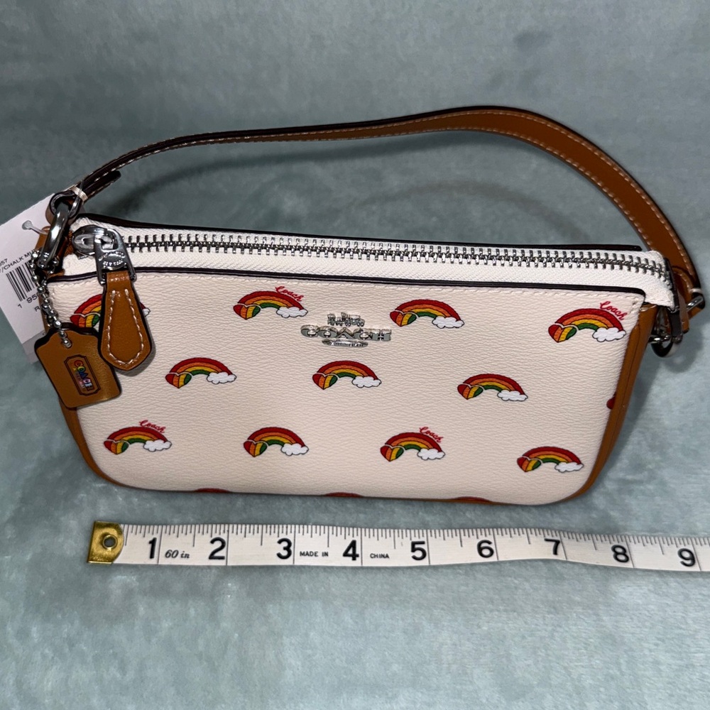 Coach Cream and Brown Rainbow Print Bag - Picture 15 of 17